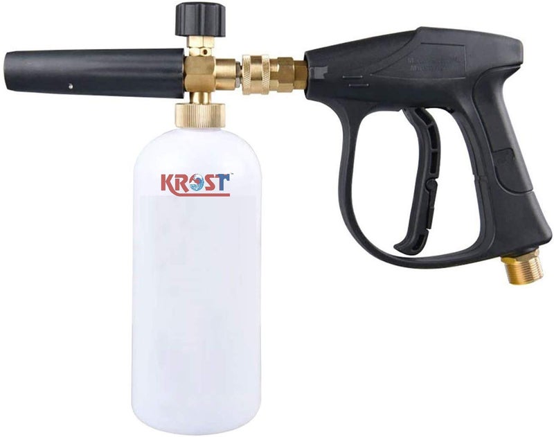 KROST Pressure Washer Gun Foam Lance Foam Cannon Adjustable Jet Wash Quick Release 5 Pressure Washer Nozzles 1000ml Foam Spray Gun - Image 1