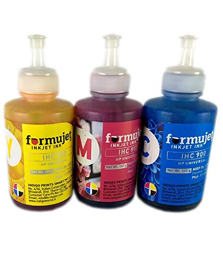 Formujet Ink IHC 900 (3 x 100g Colours Cyan Magenta Yellow) Compatible for HP 805/803 / 678/682 / 802/90 / 703/704 / 46/21 / 22/27 / 28/56 / 57/861 / 855/802 / 22/28 / 818802/703 / 680/46 - Image 1