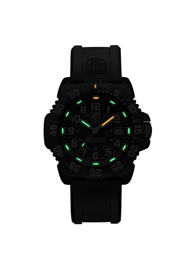 Luminox Men's Analog Round Shape Rubber Wrist Watch XS.3051.F - 44 Mm