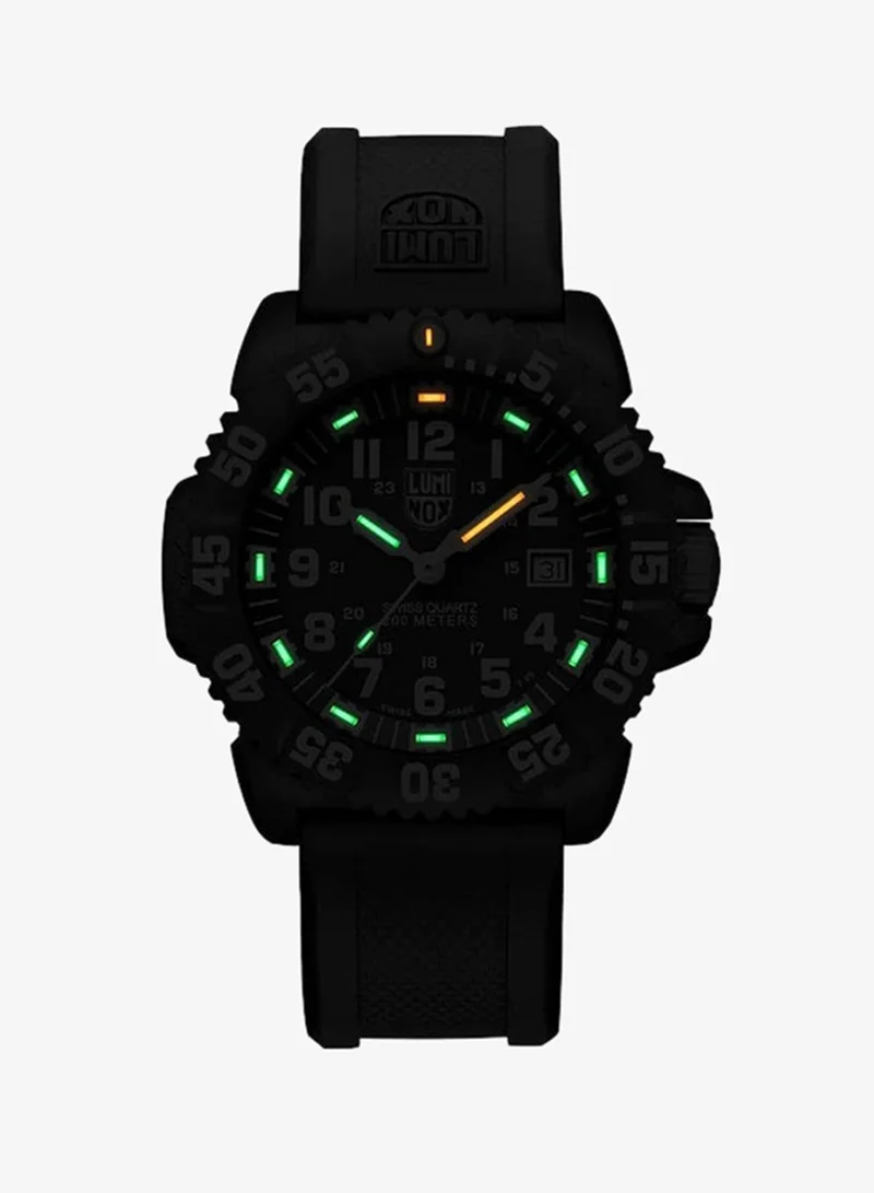 Luminox Men's Analog Round Shape Rubber Wrist Watch XS.3051.F - 44 Mm