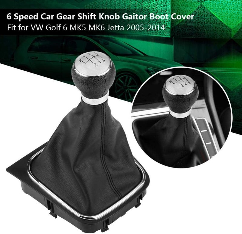 woobles 6 Speed Car Gear Shift Knob Lever Stick Gaitor Boot Cover for Golf 6 MK5 MK6 Jetta 2005-2014 A - Image 2
