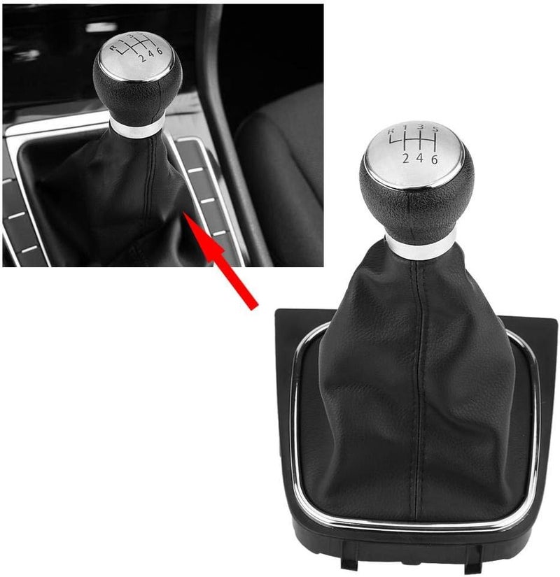 woobles 6 Speed Car Gear Shift Knob Lever Stick Gaitor Boot Cover for Golf 6 MK5 MK6 Jetta 2005-2014 A - Image 3