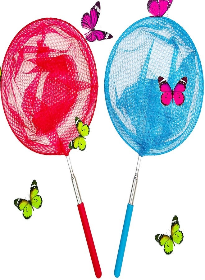 Toromp 2 Pack Telescopic Butterfly Nets - Great for Catching Insects Bugs Fishing - Outdoor Toy for Kids Playing - Extendable from 6.8" to 34" and Anti Slip Grip… - Image 1