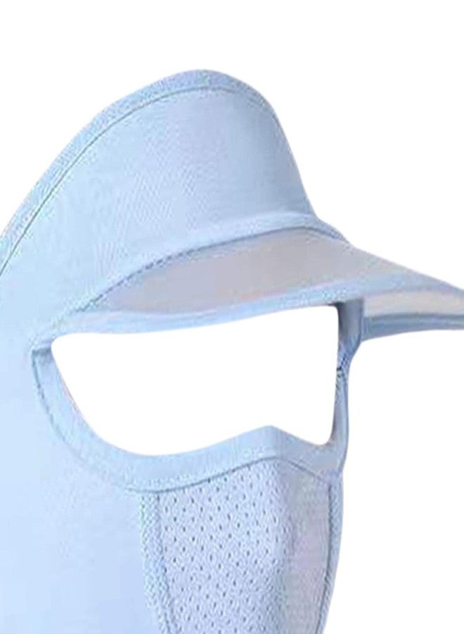 BELAYA Sun Hat for Women with Face Mask, Breathable Face Cover Sun Protection Cap, Adjustable Silky Cooling Sun Protection Visor for Bike Fishing Cycling Gardening, Beach, Boating, Fishing pack of 1 - Image 5