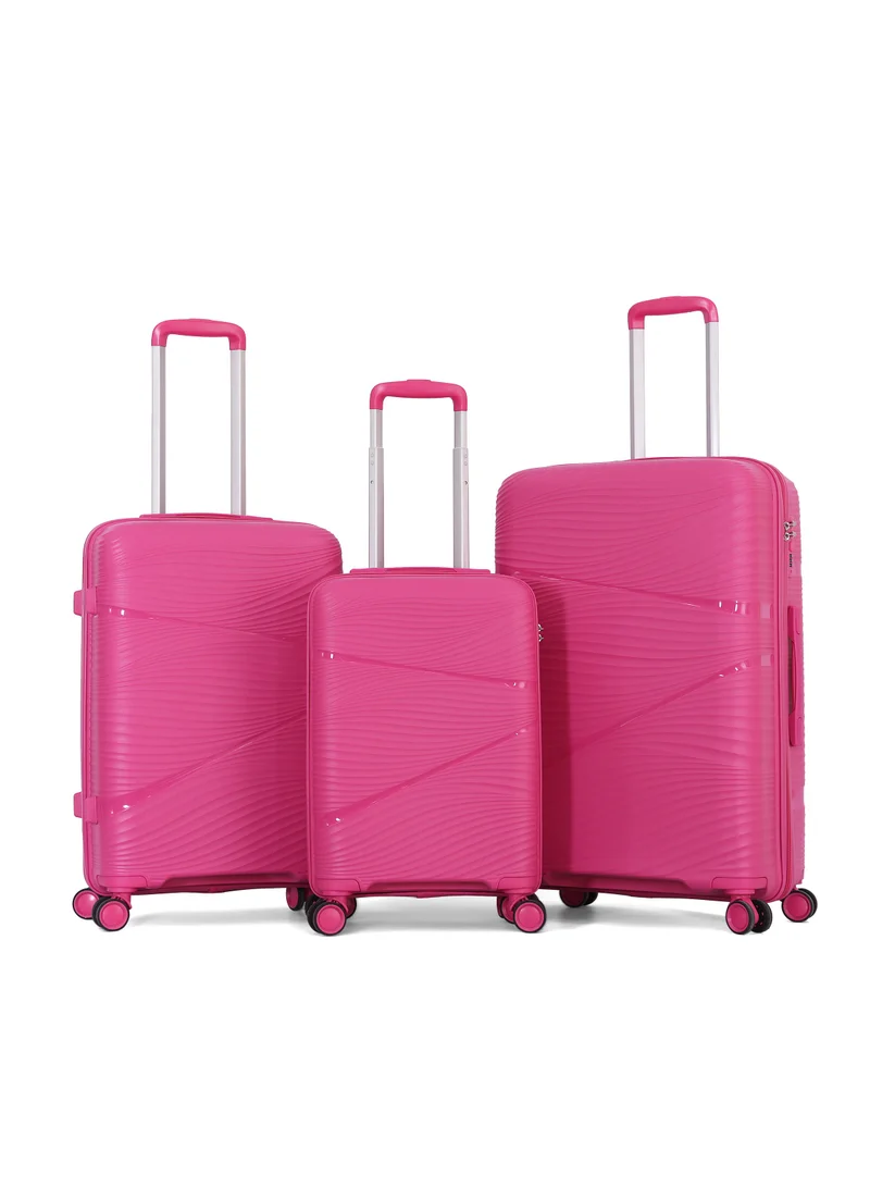 SONADA Sonada Trolley Bags 3 PCS Set Hardside Suitcase,Pink