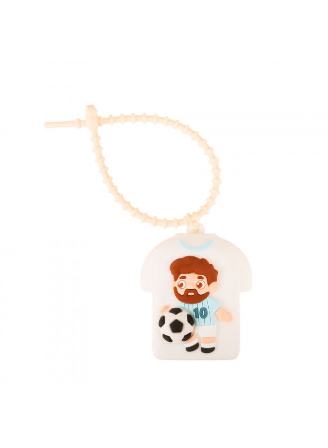 Western Mountains Cute Soccer Player Silicone Key Case Cover, Mini Zipper Coin Purse, Keychain Protector for Car Keys, AirPods, Small Accessories, 4 Styles - Image 2