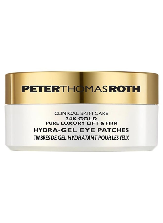 PETER THOMAS ROTH 24K Gold Pure Luxury Lift & Firm Hydra-Gel Eye Patches, Anti-Aging Under-Eye Patches, Help Lift and Firm Look of Eye Area, 60 Patches + Spatula  - Image 1