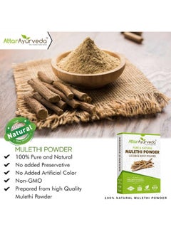 ATTAR AYURVEDA Attar Ayurveda Pure & Natural Mulethi Powder For Skin Whitening, Licorice Powder For Body, Skin and Hair, (200gm)  - Image 3