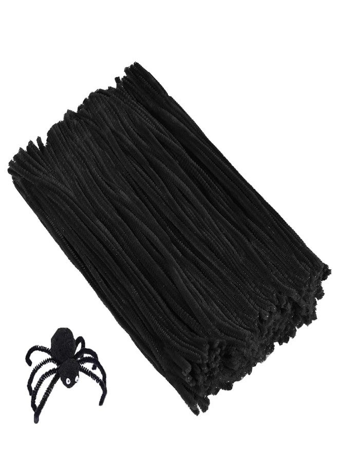ProKart Premium Pipe Cleaners Flexible Chenille Stems for Creative DIY Art and Crafts Decorations, Crafts and Hobby, Furry Sticks for Kids Crafts and Projects (6 mm x 12 Inch, Black, 150) - Image 1