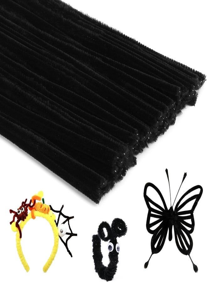 ProKart Premium Pipe Cleaners Flexible Chenille Stems for Creative DIY Art and Crafts Decorations, Crafts and Hobby, Furry Sticks for Kids Crafts and Projects (6 mm x 12 Inch, Black, 150) - Image 2