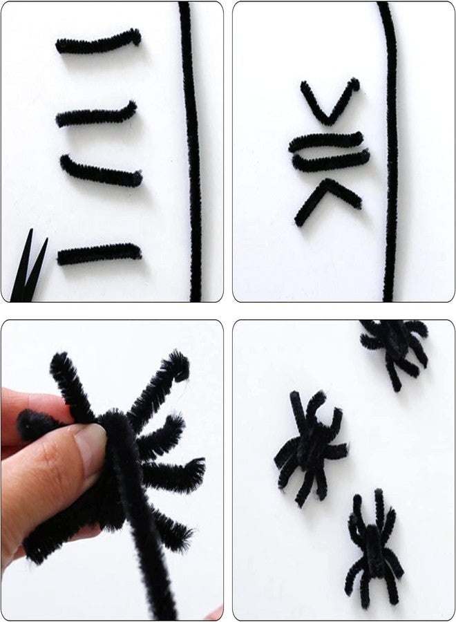 ProKart Premium Pipe Cleaners Flexible Chenille Stems for Creative DIY Art and Crafts Decorations, Crafts and Hobby, Furry Sticks for Kids Crafts and Projects (6 mm x 12 Inch, Black, 150) - Image 4