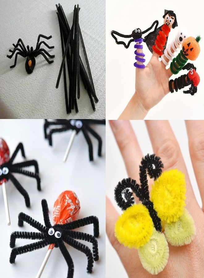 ProKart Premium Pipe Cleaners Flexible Chenille Stems for Creative DIY Art and Crafts Decorations, Crafts and Hobby, Furry Sticks for Kids Crafts and Projects (6 mm x 12 Inch, Black, 150) - Image 5