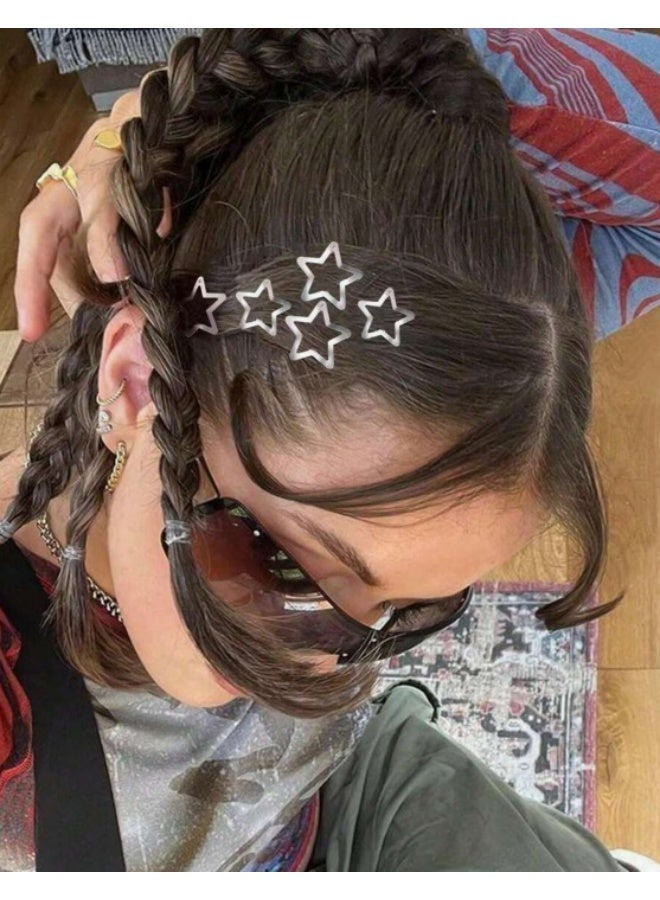 KHAJUL 20 PCS Sparkling Y2K Style Silver Star Hair Clips, Minimalist Fashion Star Hair Accessories For Girls, Suitable For Daily Wear - Image 4