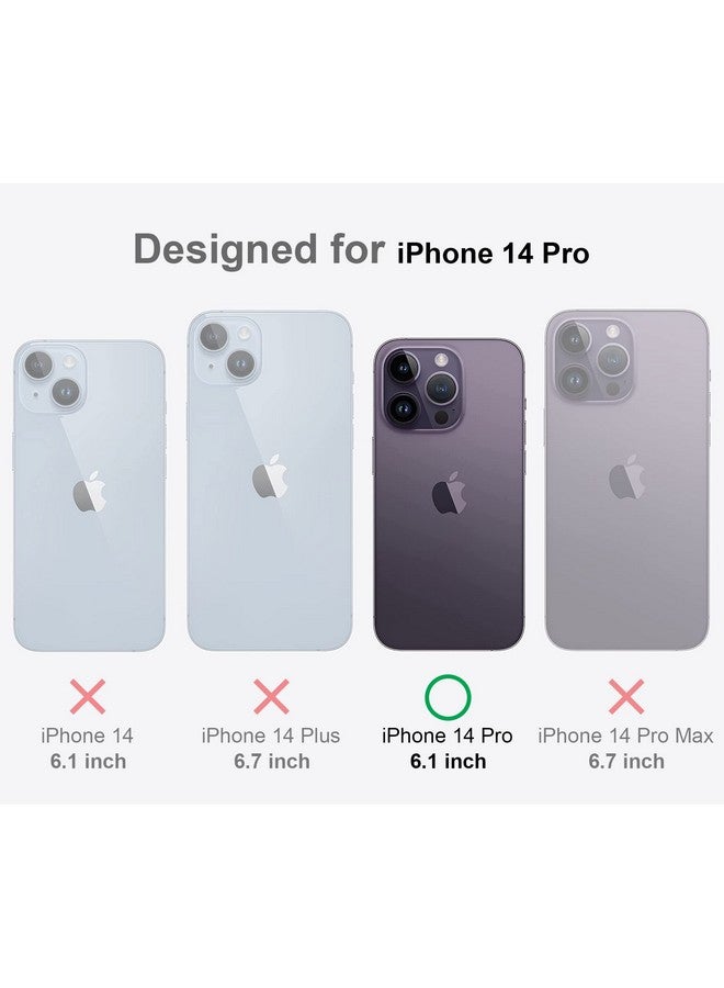 كابيفر جراب KAPAVER المصنوع من البولي كربونات لهاتف iPhone 14 Pro شفاف غير لامع [مضاد لبصمات الأصابع] [مضاد للخدش] غطاء نحيف شفاف غير لامع مقاوم للصدمات مقاس 6.1 بوصة (شفاف غير لامع) - Image 2