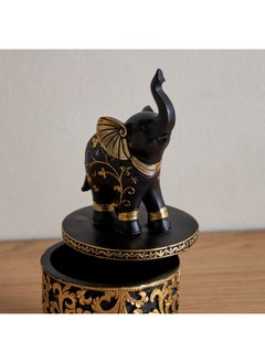 Home Box Marcel Polyresin Elephant Decorative Jar 9 x 9 x 18.5 cm  - Image 3