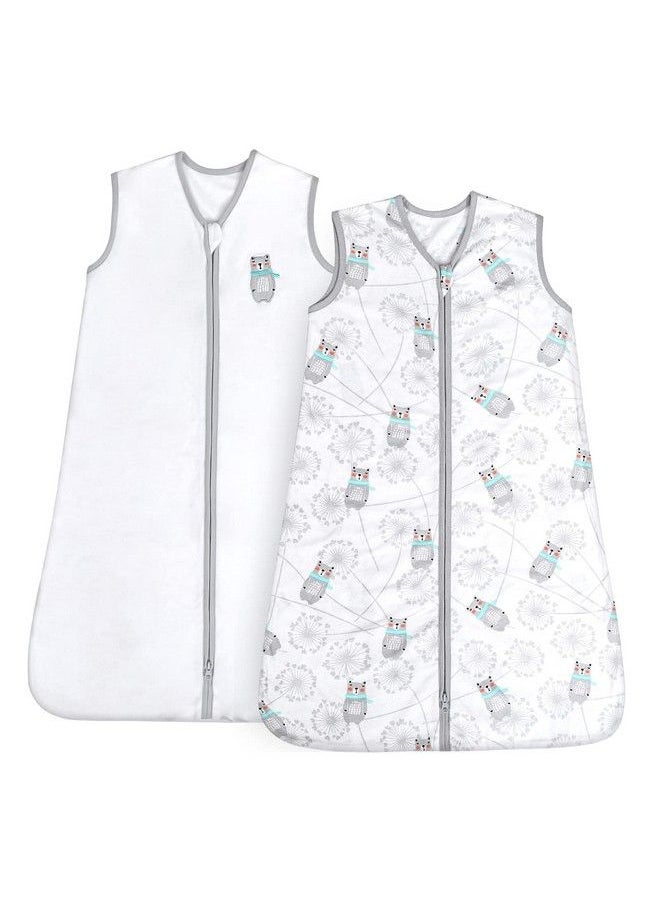 TILLYOU Sleep Sack Cotton Wearable Blanket Baby 2 Pack Set Fits Toddlers Age 12 18 Months Bear & Dandelion  - Image 1