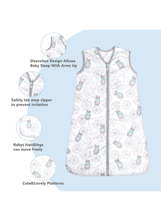 TILLYOU Sleep Sack Cotton Wearable Blanket Baby 2 Pack Set Fits Toddlers Age 12 18 Months Bear & Dandelion  - Image 3