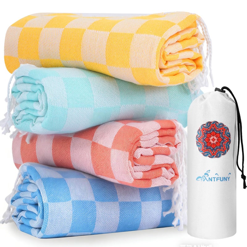 Antfuny Turkish Beach Towels Vacation Essentials Quick Dry Sand Free Women Happy Birthday Gift Ideas Mom Mother Wife Sister Her Teacher Best Friend Retirement 50th 40th 30th Godmother Proposal - Image 1