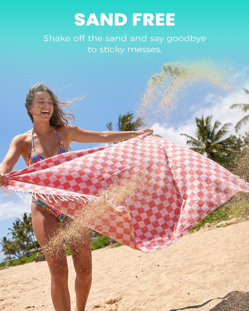 Antfuny Turkish Beach Towels Vacation Essentials Quick Dry Sand Free Women Happy Birthday Gift Ideas Mom Mother Wife Sister Her Teacher Best Friend Retirement 50th 40th 30th Godmother Proposal - Image 3