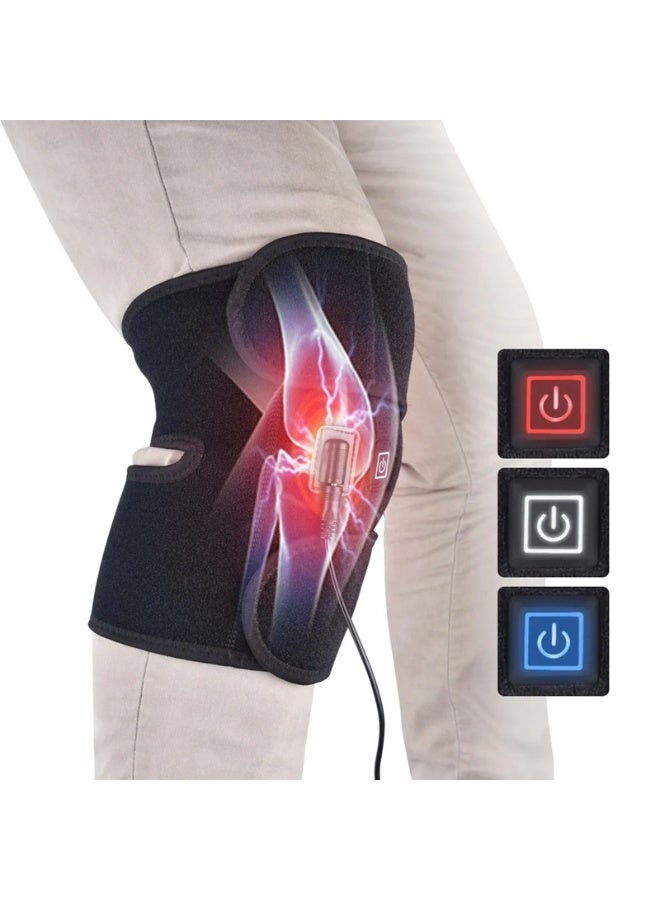 Generic Heated Knee Support, Knee Heating Pad for Arthritis Pain Relief, USB 3-Port Electric Heated Knee Support with Temperature Control, Heat Therapy for Joint Pain, Swelling, Cramps, Rheumatism - Image 2