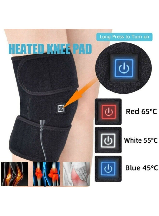 Generic Heated Knee Support, Knee Heating Pad for Arthritis Pain Relief, USB 3-Port Electric Heated Knee Support with Temperature Control, Heat Therapy for Joint Pain, Swelling, Cramps, Rheumatism - Image 4