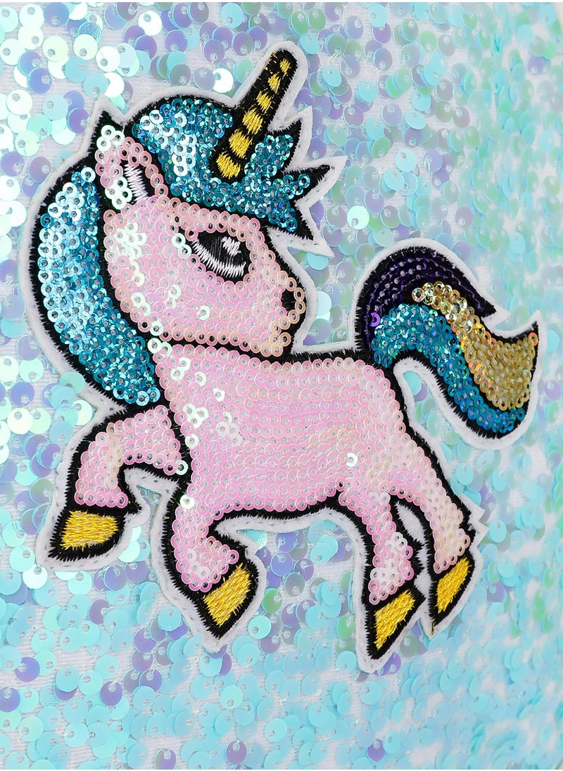Eazy Kids Sequin School Backpack - Unicorn Green  - Image 4
