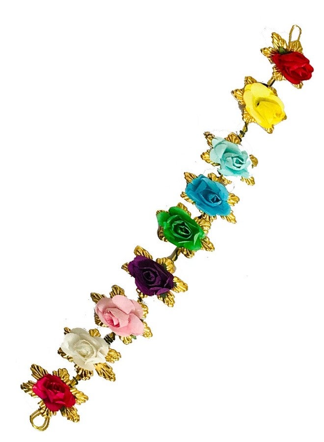 AROOMAN Stylish Hair Accessories For Women And Girls Wedding Festival Use Hair Gajra For Gift Multi Color - Image 1