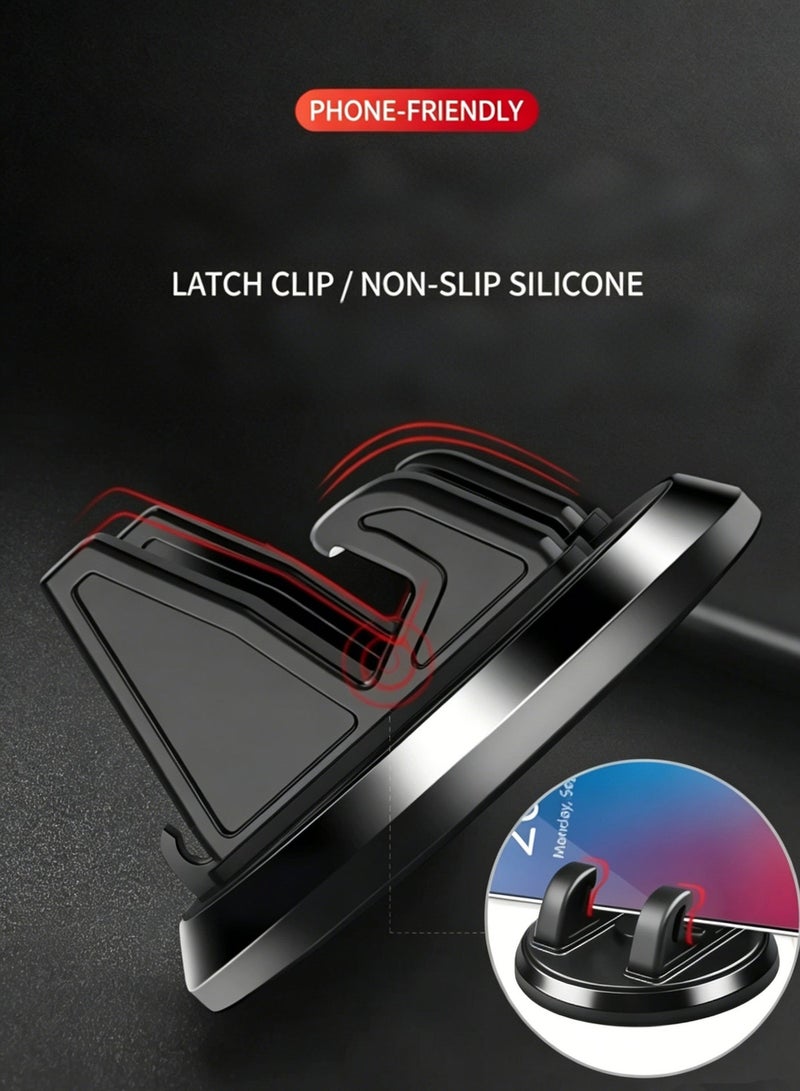 Vixplorn Car Phone Holder, 360° Rotatable Dashboard Phone Mount, Universal Cell Phone Cradle, Anti-Slip Navigation Phone Stand for All Smartphones, Car Interior Accessory, Black - Image 5