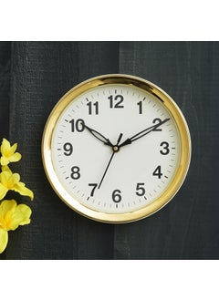 Webelkart Webelkart Antique Plastic Wall Clock for Home and Office Decor/Office Wall Clocks/Wall Clock for Living Room/Diwali Decorations Items (Noiseless, 8 Inches (Gold) 