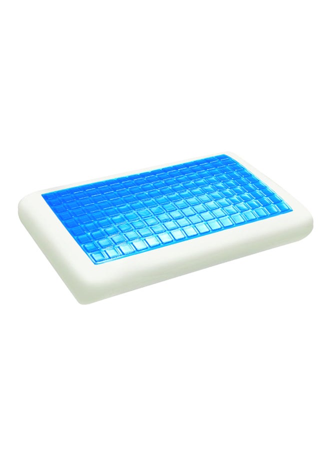 Soft Memory Foam Pillow in White and Blue Color, Size 40x70cm - Image 1