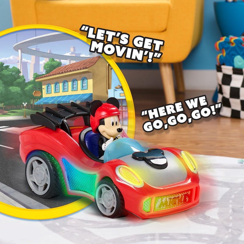 جست بلاس Mickey Mouse Rev 'n Go Mosts مع الأضواء والأصوات Mickey Car's Mickey Mouse Toys Kids Fin - Image 3