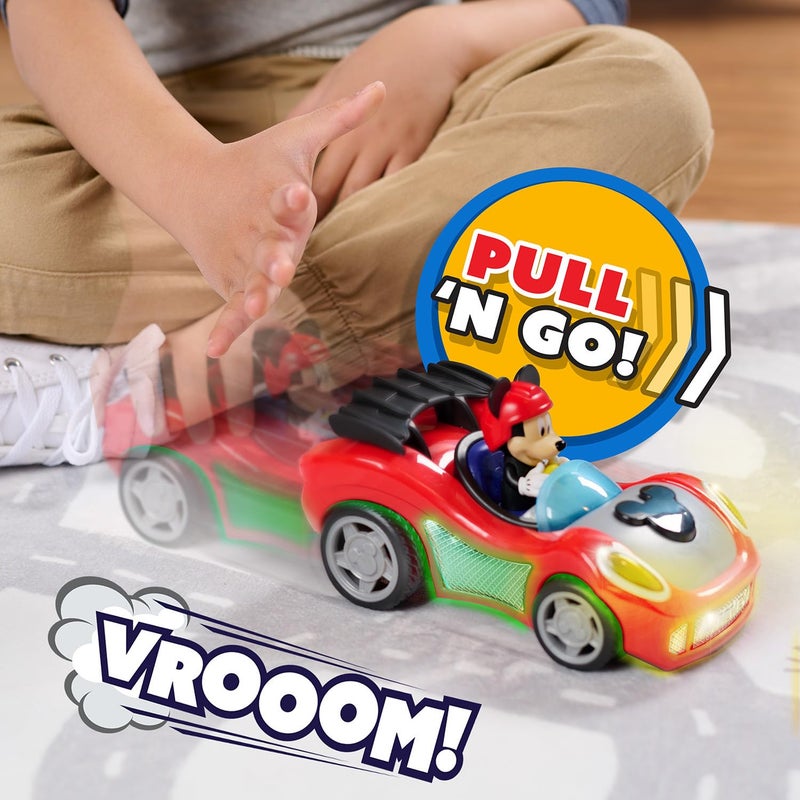 جست بلاس Mickey Mouse Rev 'n Go Mosts مع الأضواء والأصوات Mickey Car's Mickey Mouse Toys Kids Fin - Image 4