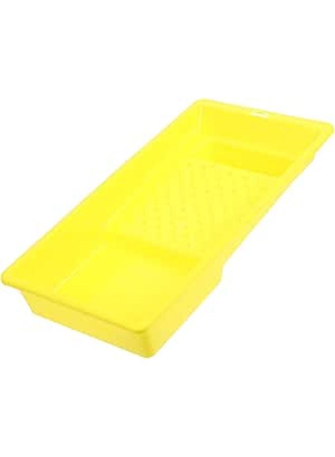 4 Inch Yellow Plastic Paint Roller Tray Universal Pan For Home Interior Painting Supplies - Image 1