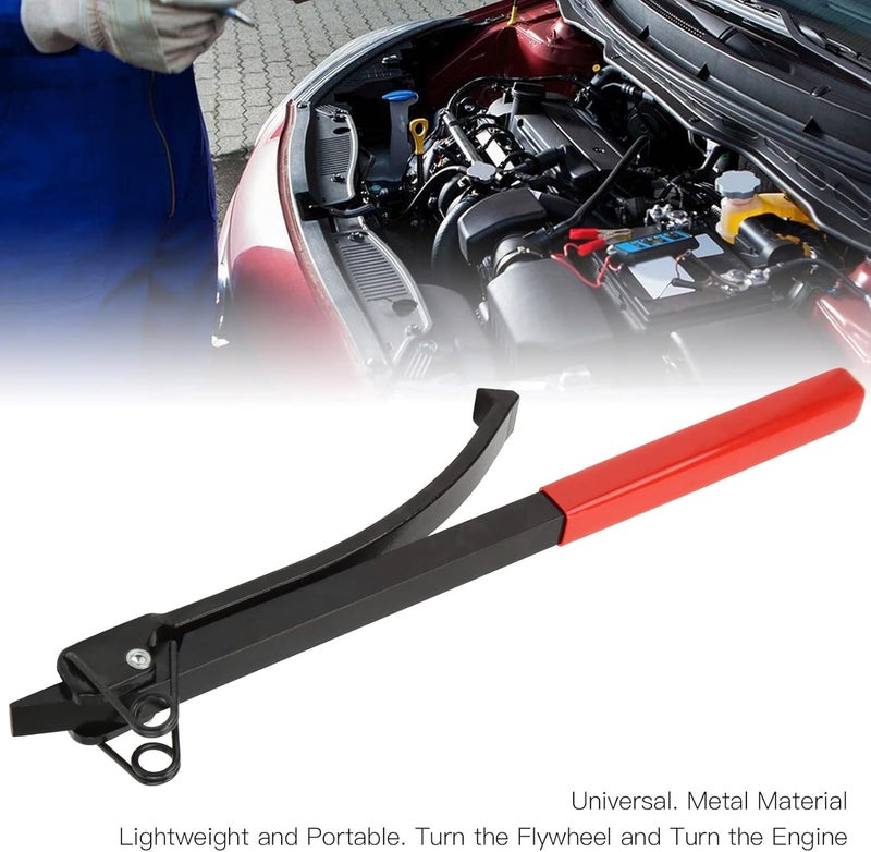 Flywheel Turner Universal High Hardness Portable Metal Flywheel Turning Tool, Flywheel Holder Wrench with Spring Tension Hook Tip, Lightweight Turning Tool for Vehicles Clutches Ge - Image 4