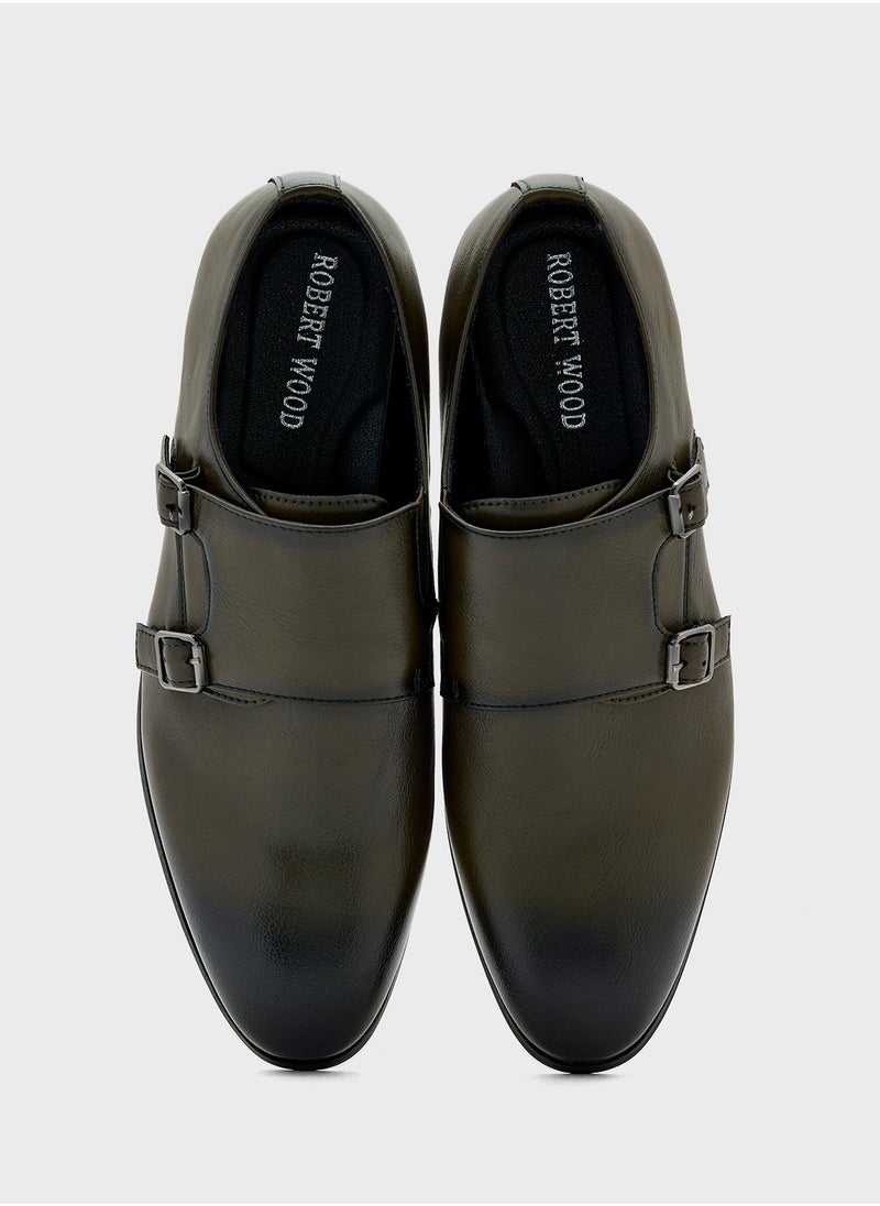 Robert Wood - Monk Strap Formal Slip Ons - Image 1
