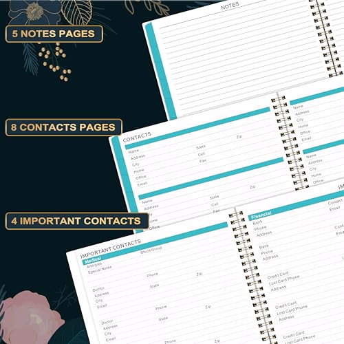 Indeme 2026 Monthly Planner - Monthly Planner/Calendar 2026, January 2026 - December 2026, 9‘’ x 11'', Months Tabs, Double-Sided Pockets, Twin-Wire Biding, Holidays, Notes Pages, Julian Dates - Image 5