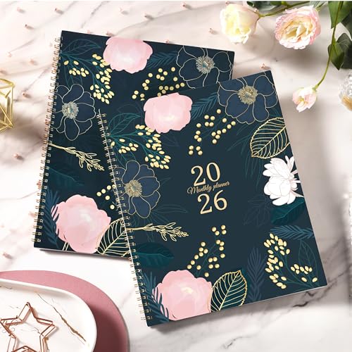 Indeme 2026 Monthly Planner - Monthly Planner/Calendar 2026, January 2026 - December 2026, 9‘’ x 11'', Months Tabs, Double-Sided Pockets, Twin-Wire Biding, Holidays, Notes Pages, Julian Dates - Image 1