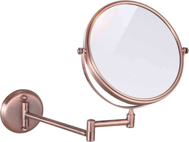 Bathroom Accessory Set SUS304 Stainless Steel Rustproof (360° Folding Bathroom Mirror Cosmetic Rose Gold) - Image 2