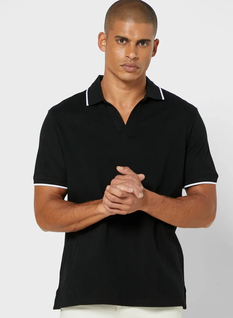 Mango Man Contrast Edge Polo