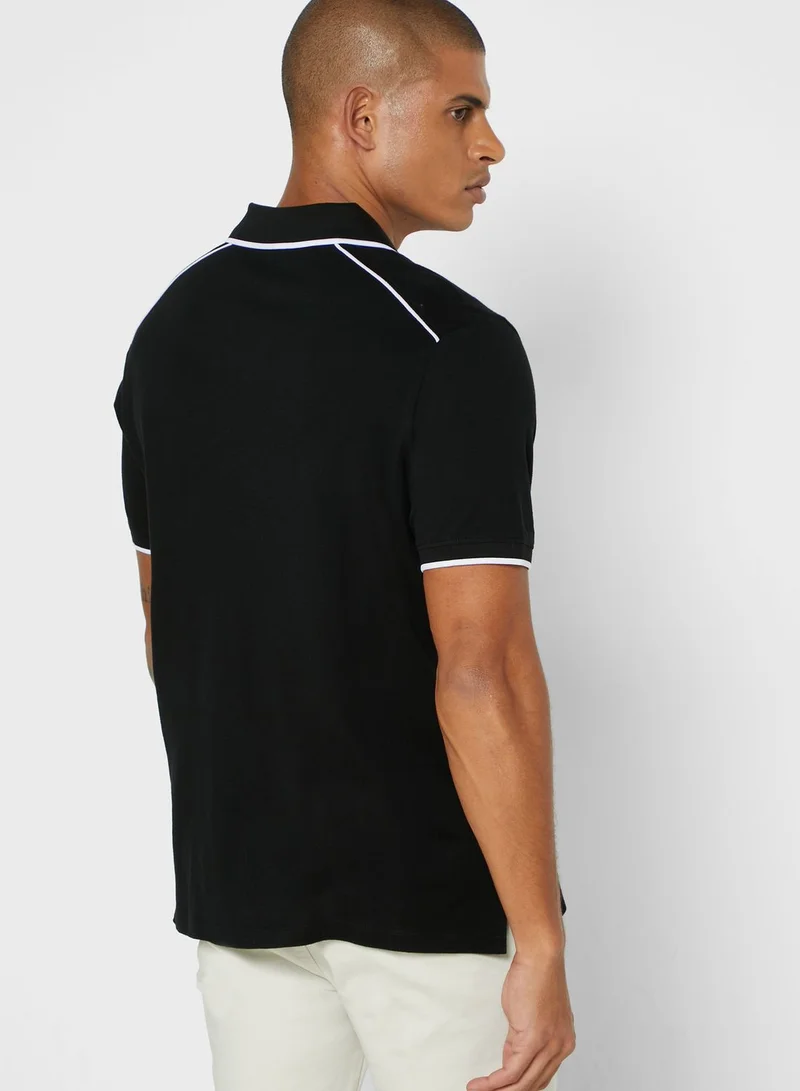 Mango Man Contrast Edge Polo