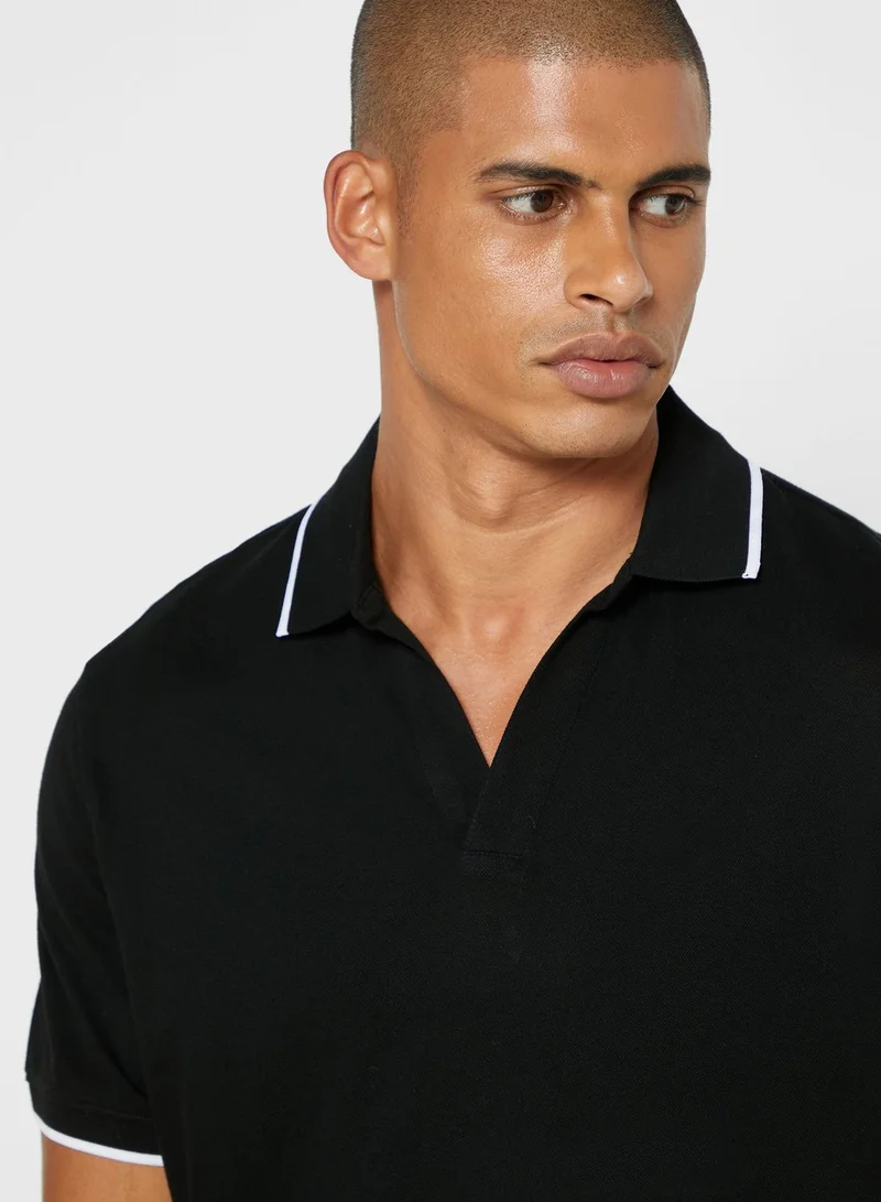 Mango Man Contrast Edge Polo