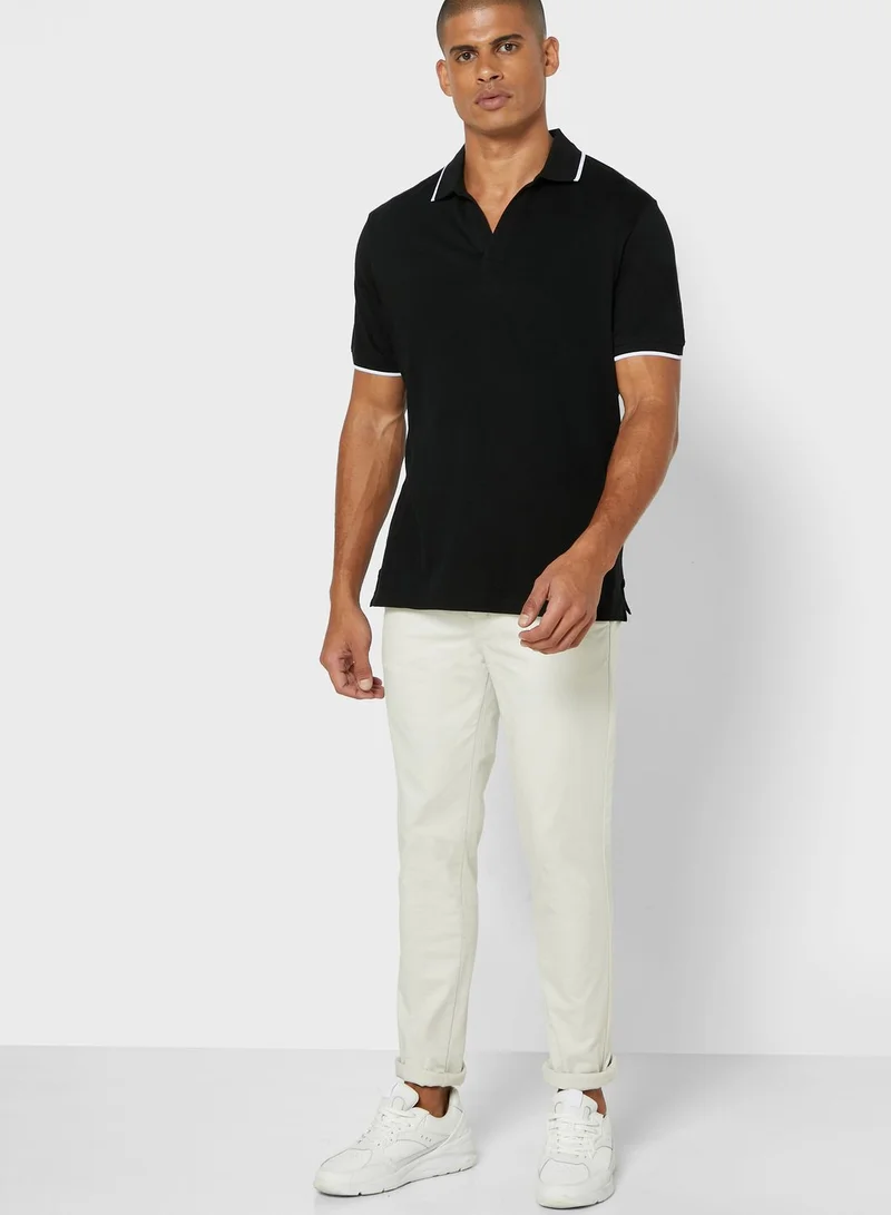 Mango Man Contrast Edge Polo