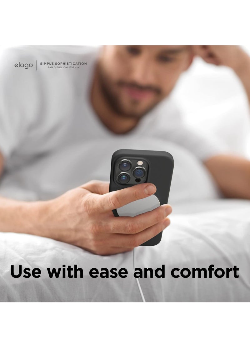 Silicone for iPhone 14 Pro MAX case cover Shockproof compatible with MagSafe - Black - Image 3