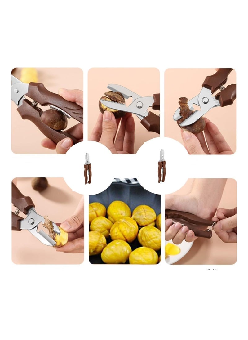 Excefore - Chestnut Peeler, Walnut Cracker Tool - Heavy Duty Shell Opener for Nuts - Seafood Pecan Walnut Cracker - Image 1