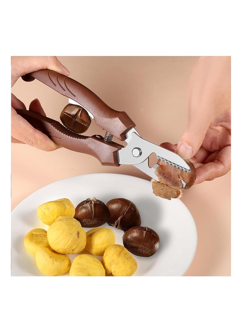 Excefore - Chestnut Peeler, Walnut Cracker Tool - Heavy Duty Shell Opener for Nuts - Seafood Pecan Walnut Cracker - Image 1