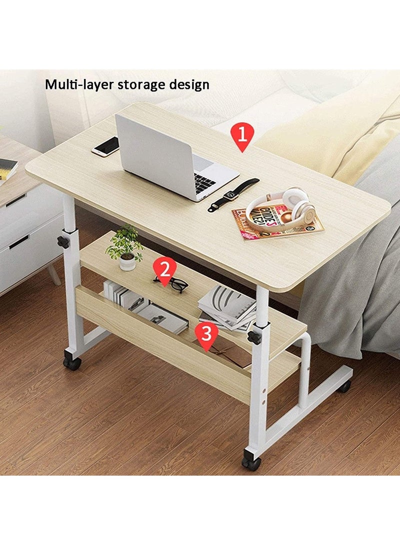 DubaiGallery Outdoor side table, small sofa, coffee table Lazy Bedside Table Mobile Laptop Table Sofa Side Laptop Notebook Desk Pc Stand Height Adjustable, Portable and Sturdy for Living Room, Bedroom and Balcony - Image 4