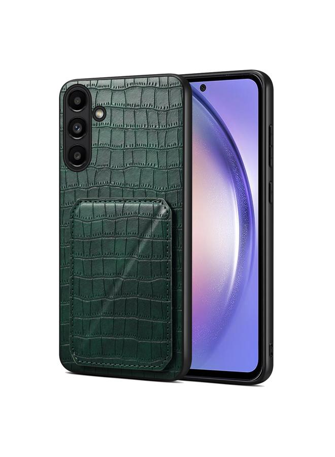 The Bros Case For Samsung Galaxy A54 5G Imitation Crocodile Leather Back Phone Case with Holder