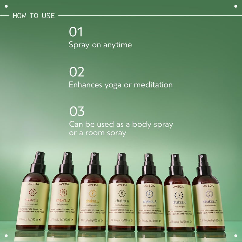Aveda Chakra 3 Balancing Pure-Fume Mist: Intention | Body & Room Spray | Balances Power Chakra | With Certified Organic Lavender, Lemon, Fir Balsam, 3.4 Fl Oz - Image 4