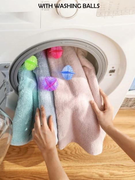 ImegaZ Plastic Colorful Laundry Ball Reusable Washing Laundry Dryer Ball Fabric Softener Helper Wash Ball Antiwrap Protection Washing Clothes Ball Set of 4 - Image 4