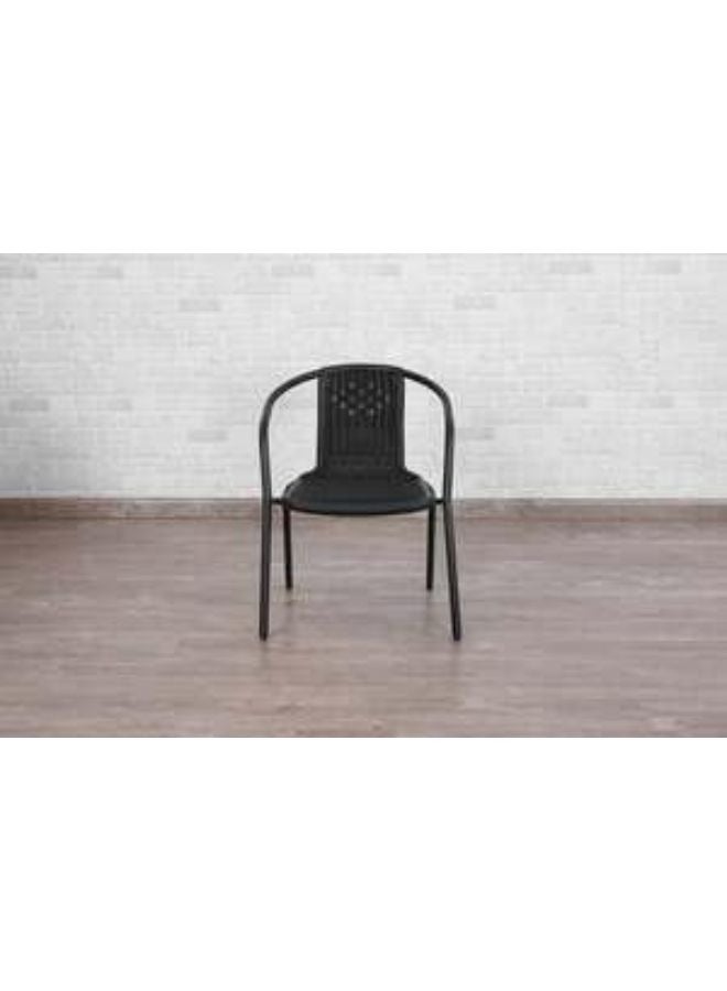 Harmony Home Harmoney Home 3-Piece Outdoor Bistro Dining Set – Black Poly Rattan Chairs & Round Glass-Top Table – Stylish & Compact Patio Furniture for Balconies & Gardens – (60 x 50 x 75 cm) - Image 3